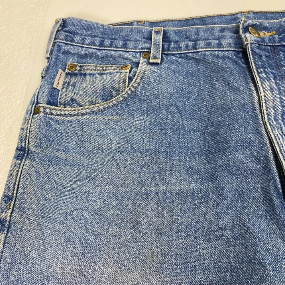 Carhartt Relaxed Fit Denim Blue Jeans size 40X32 Great Work Casual 5 Pockets